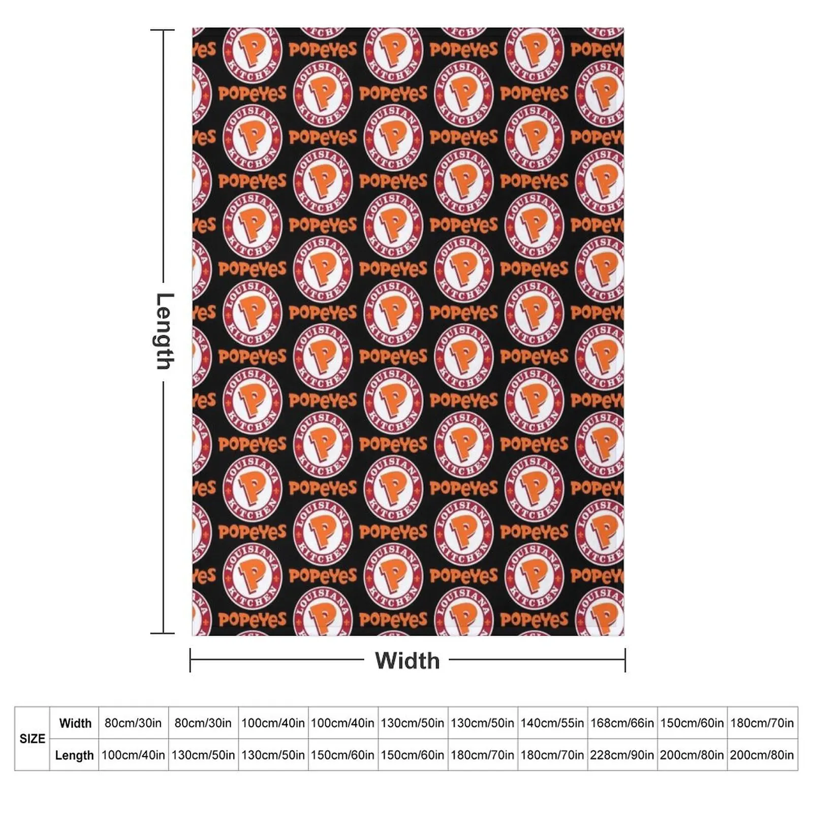 Louisiana Kitchen Popeyes Classic Logos Throw Blanket Decoratives Sleeping Bag Custom Tourist Blankets