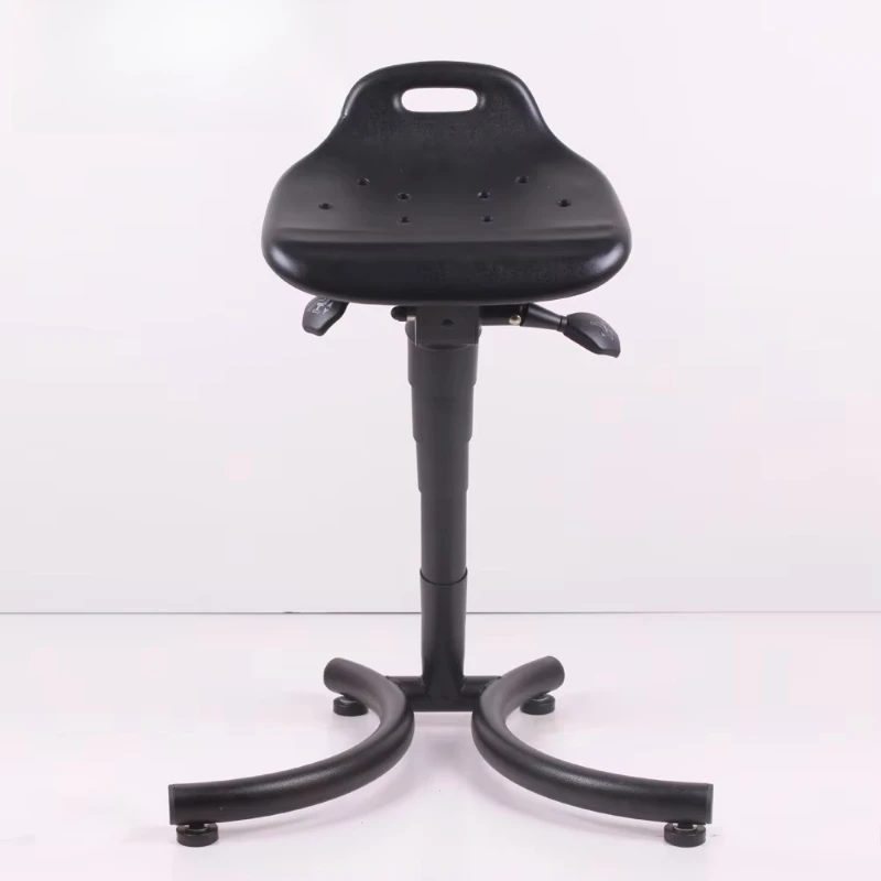 Anti-static modern metal stand-up bar stool for use in workshops and schools