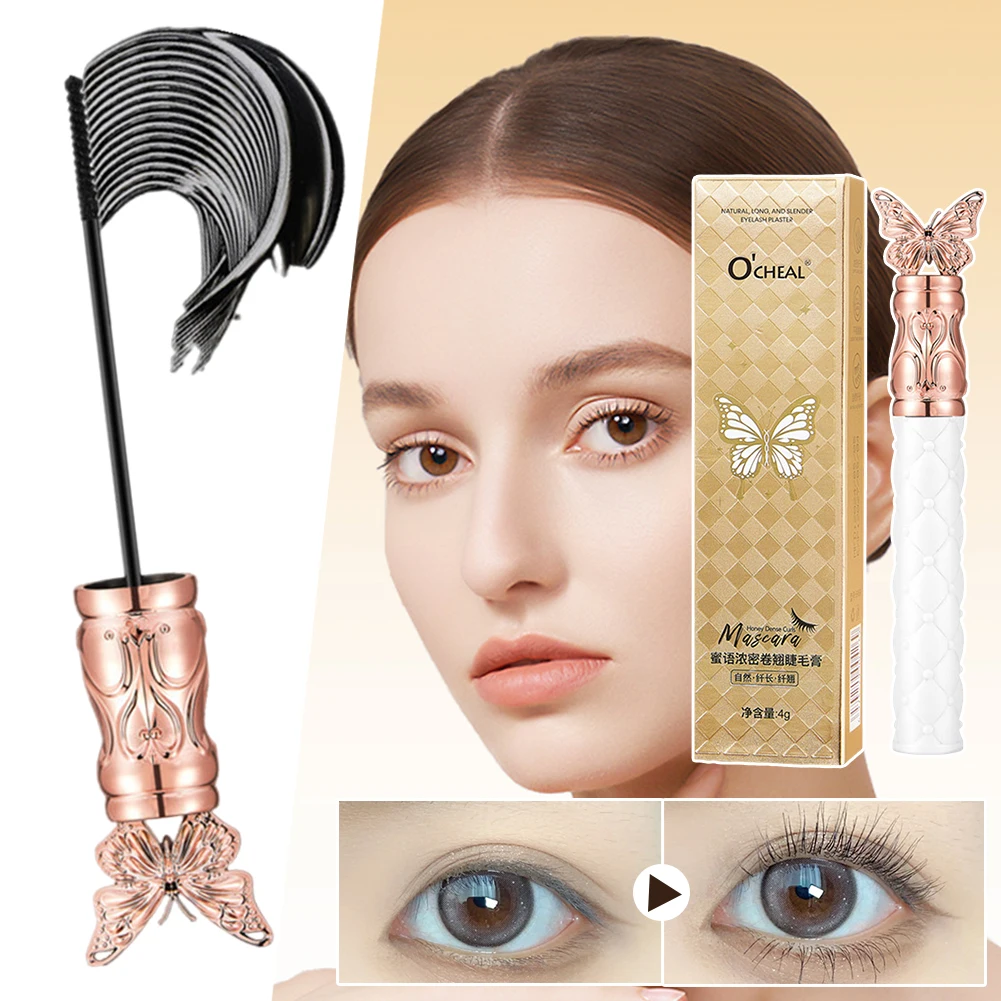 Mascara impermeabile Nero Allungamento Curling per ciglia spesse naturali Mascara arricciati volume per donne e ragazze