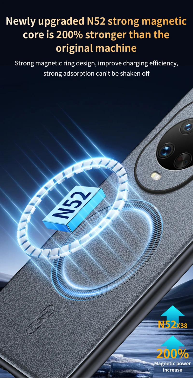 Für Huawei Nova 14 Ultra Hülle Magnetische Leder-Schutzhülle Hochwertige Anti-Fingerabdruck Rutschfeste PC+TPU – Detail 9