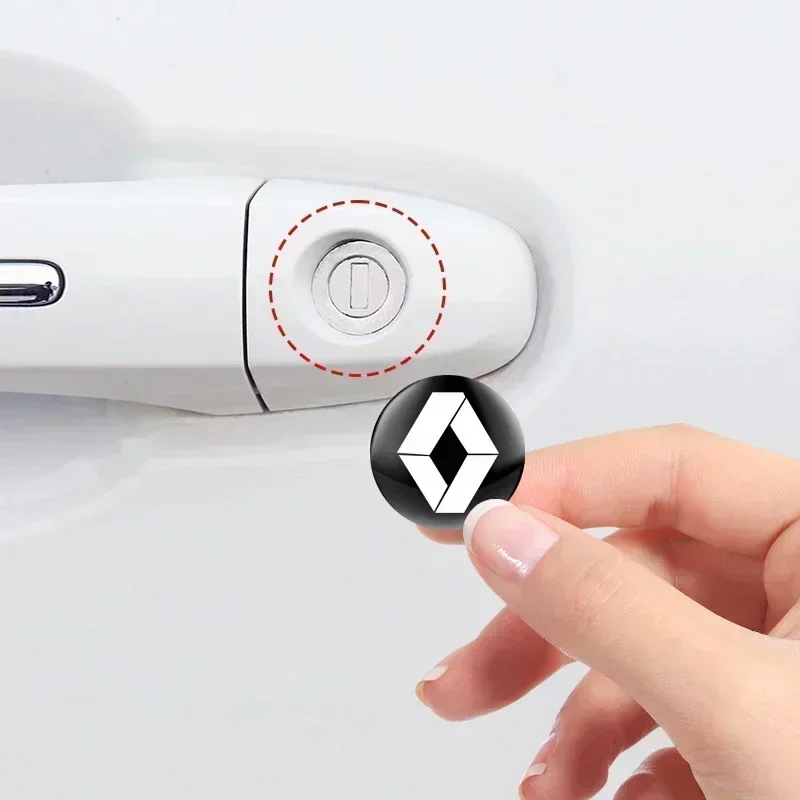 

2/5/10pcs 15mm Car Lock Keyhole Decoration Stickers For Renault Clio Koleos Megane Espace QM6 Kadjar Captur Scenic Laguna