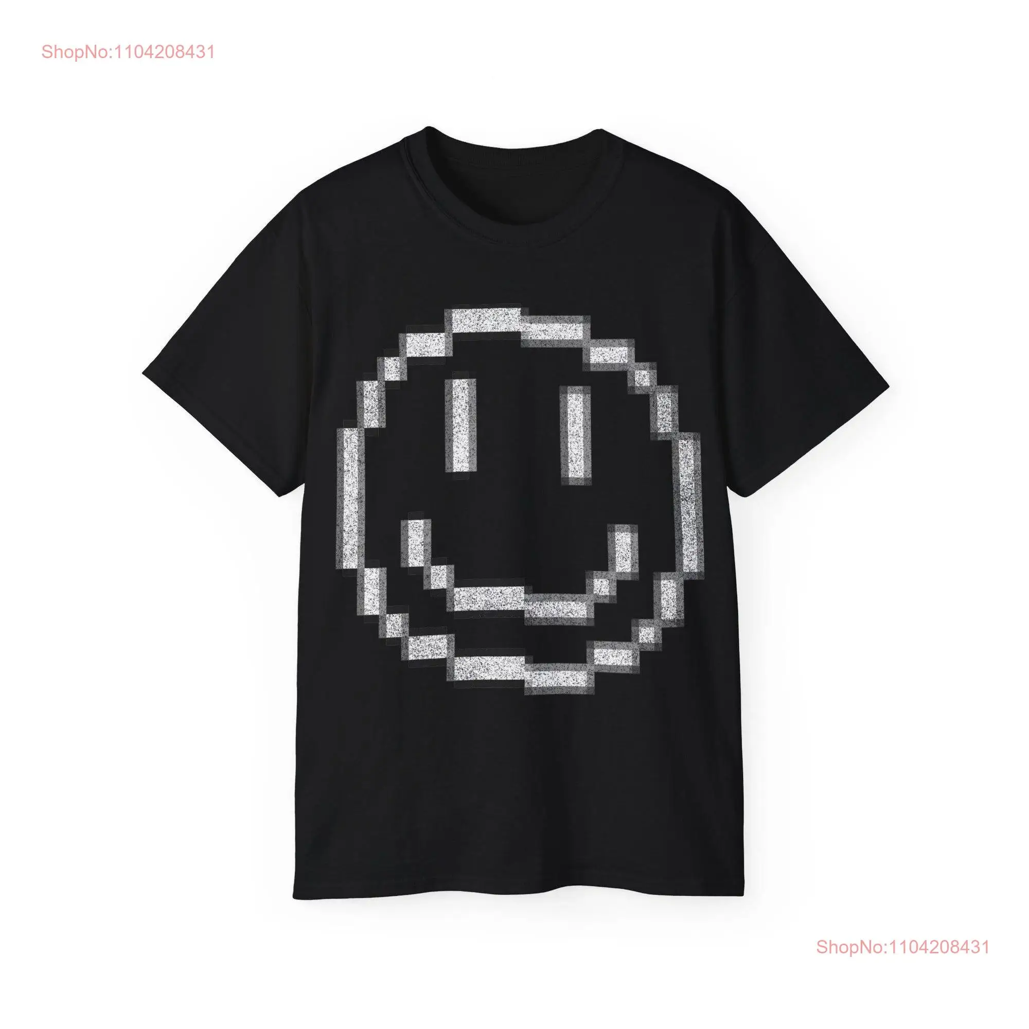 

Pixelated T shirt long or short sleeves