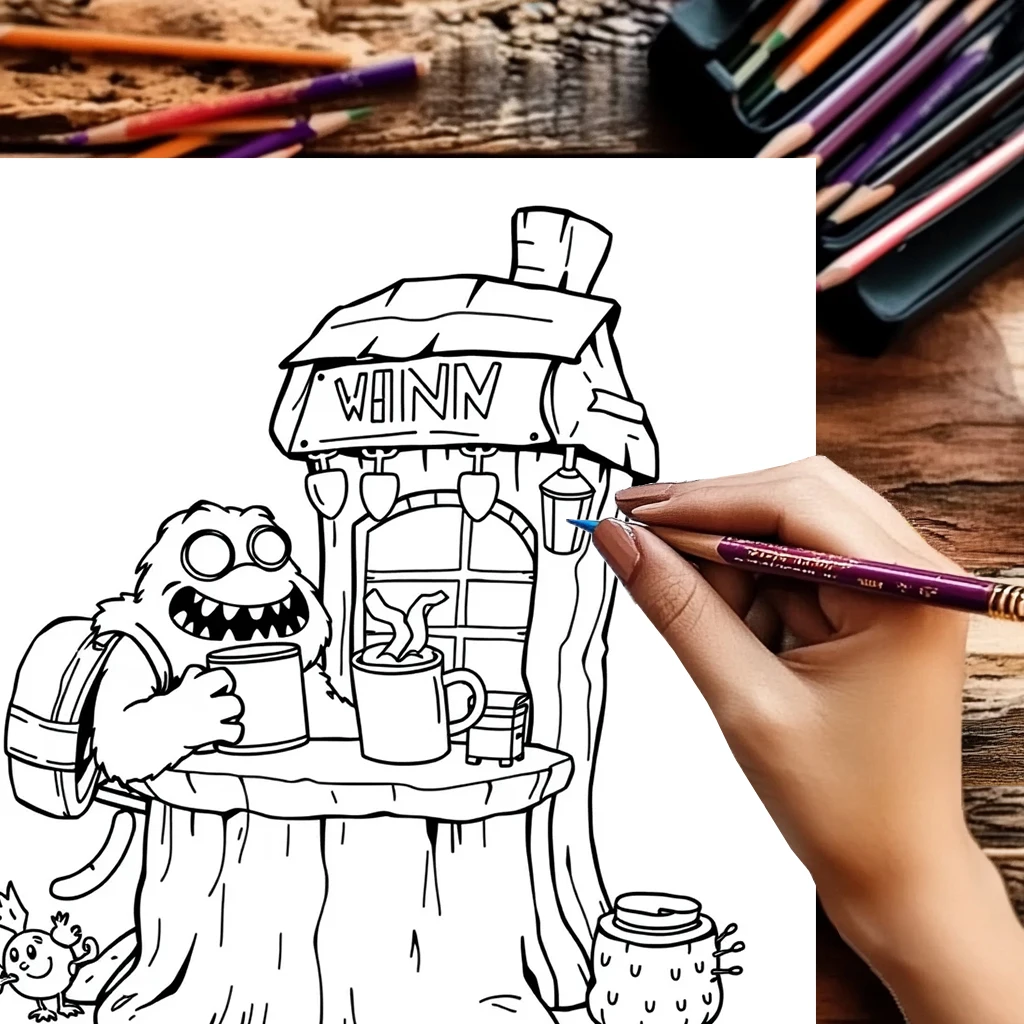 Libro para colorear de monstruos lindos de 28 páginas para adultos |   Suministros de dibujo Libro para colorear para Navidad, Acción de Gracias