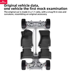 Smabee for Chevy/Chevrolet Trax 2024 2025 2026 Car Floor Mats Cargo Liner Trunk/Backrest Mat TPE 3D Left Rudder