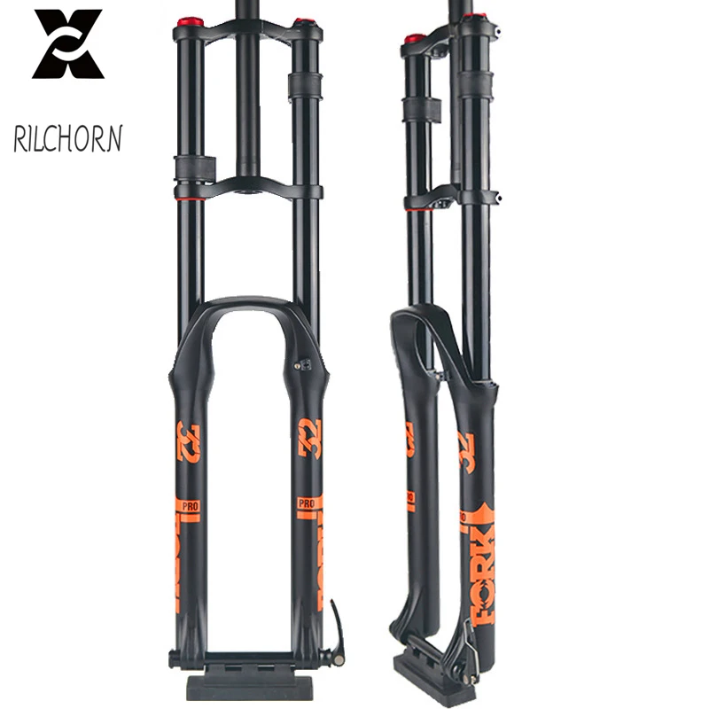 

RILCHORN 27.5 29 Inch MTB Downhill Suspension Fork Double Shoulder Rebound Adjustable 150mm Mountain Bicycle Fork 15*100mm Axle