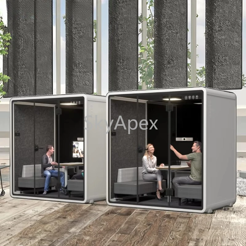 Hot Sales Single Person Portable Sound Proof Office Pod Booth Easy Assemble Modular Silent  Work Space Durable Sturdy High Grade