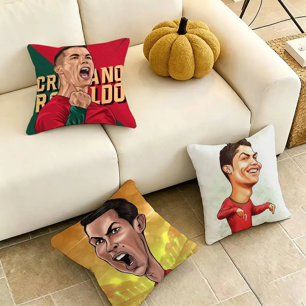 

Cartoon CR7 Cristiano-O R-Ronaldo Square Double-Sided printed Pillow Case Bedroom Bedside Pillow Sofa Cushion Cover Gift