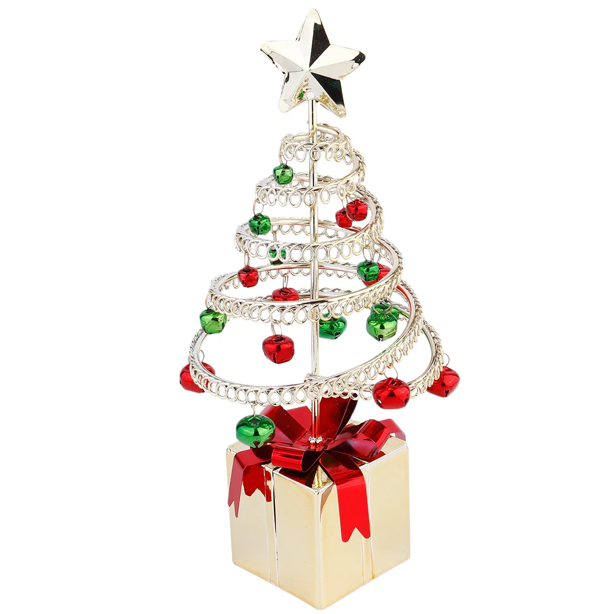 

1pcs Christmas Tree Decor Iron Gift Box For Holiday Party Decoration Mini Ornaments Desktop Decor Iron Crafts Festive Home