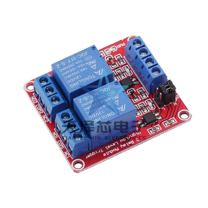 1/2/4/8-Channel 5/9/12/24V Relay Module Optocoupler Isolation High and Low Level Trigger Microcontroller Red Board