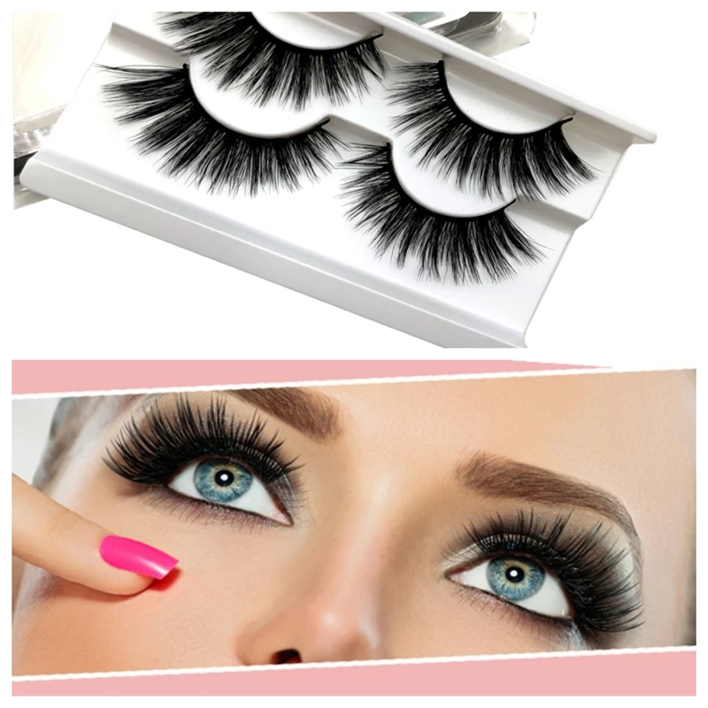 2 คู่/กล่อง Dramatic ดูขนตาธรรมชาติ silm โรงงานโดยตรง Full Strip Eye Lashes ส่วนบุคคล