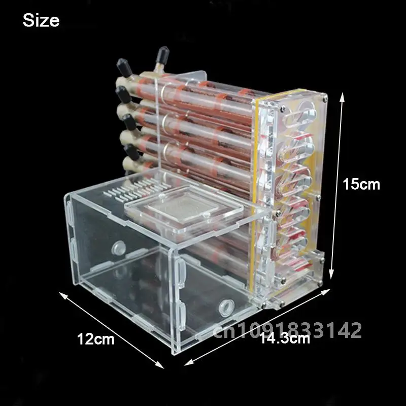 12 PCS Bamboo Test Tube Ant Nest with Hunting Area Acrylic Ant Farm Ant House Kennel Pet Anthill Workshop Insect Hotel Castle