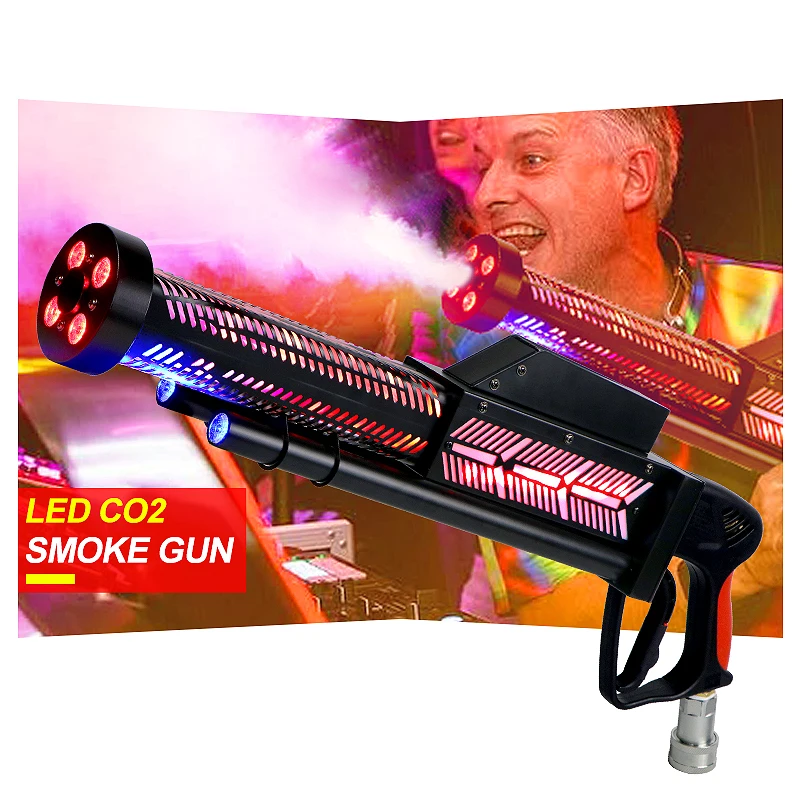 Sunart LED Co2 Jet Gun For Stage Effect DJ Disco Parties Night Clubs Bars Shows Concerts Smoke Fog Machine