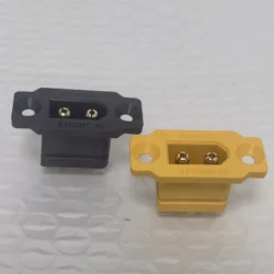 5PCS original XT60BE-M model airplane plug PA Fixed in front of the outer panel Copper Gold Plating  black yellow male head