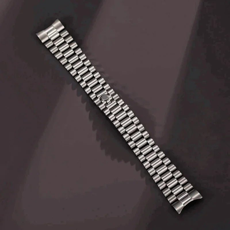 Cinturino per orologio presidenziale in acciaio inossidabile massiccio da 20 mm con estremità curva adatta per cinturino Rolex DATEJUST 316L