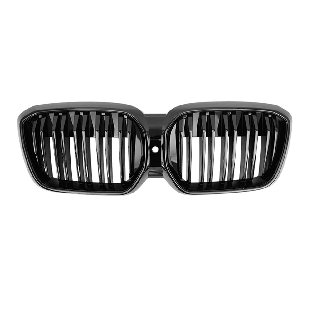 Car Front Bumper Kidney Grille Racing Sytle Grill For BMW iX3 G08 2022 2023 Double Line Style Car Accessories