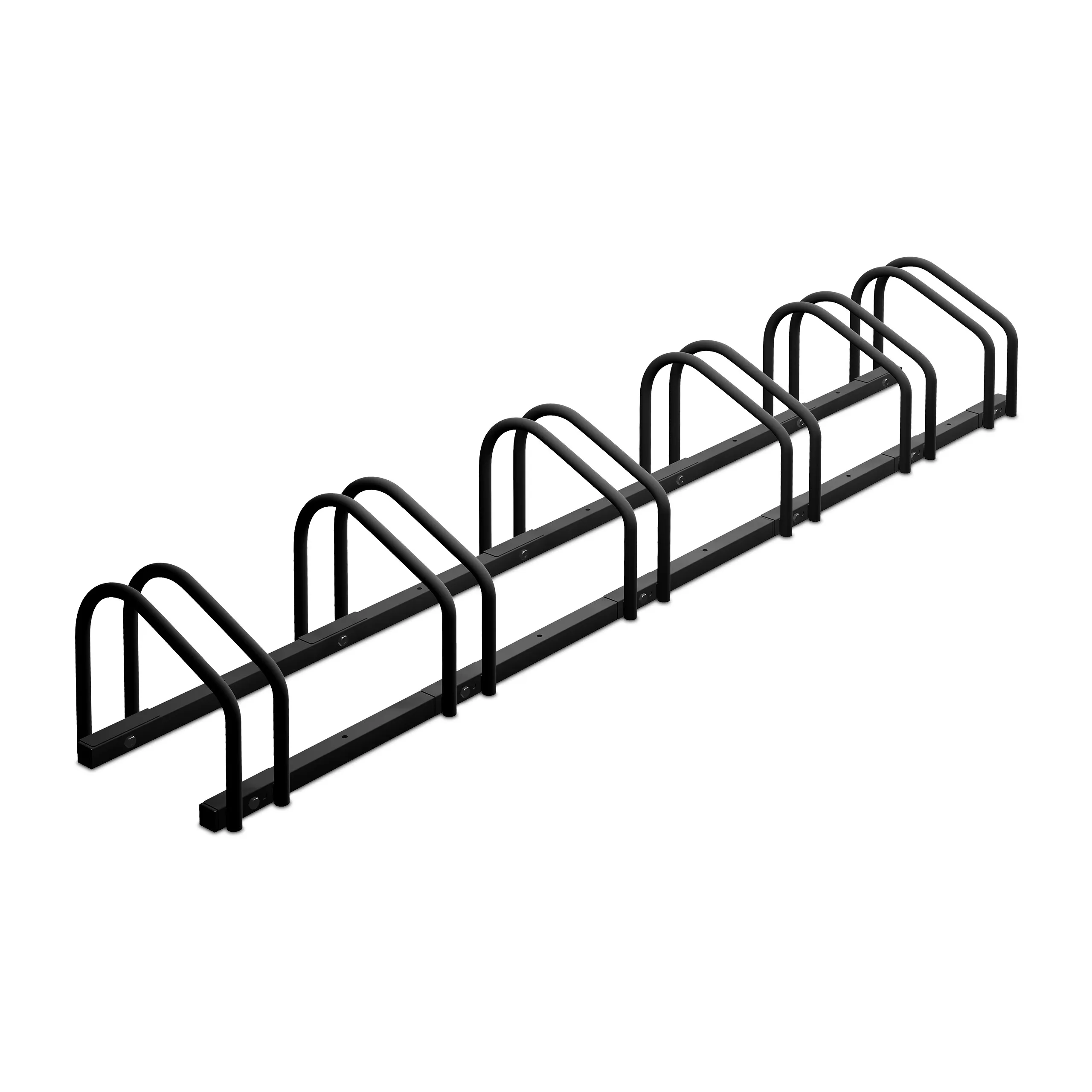 Image of Fahrradständer, für 6 Fahrräder, für Garage und Laden, pulverbeschichteter Stahl, Reifenbreite bis 60 mm, Bodenparker, anthrazit, Relaxdays