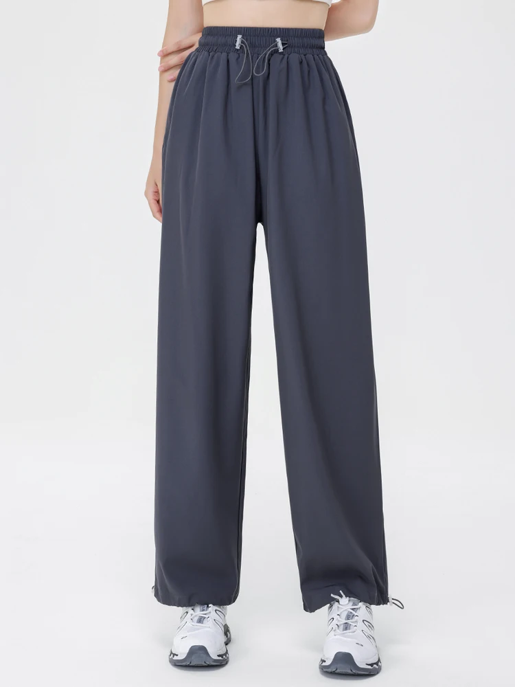 2025年新作-レディース-ランニング-スポーツウェアセット-メッシュ素材-通気性-速乾性-フィットネス-アウトドア-朝ランニングウェア-ロングパンツ-丸首-半袖