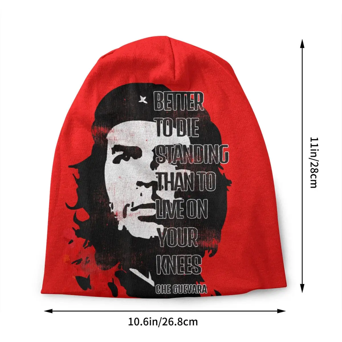Custom Retro Che Guevara Bonnet Hat Knitting Hat Men Women Fashion Unisex Adult Cuba Cuban Revolution Warm Winter Beanies Cap