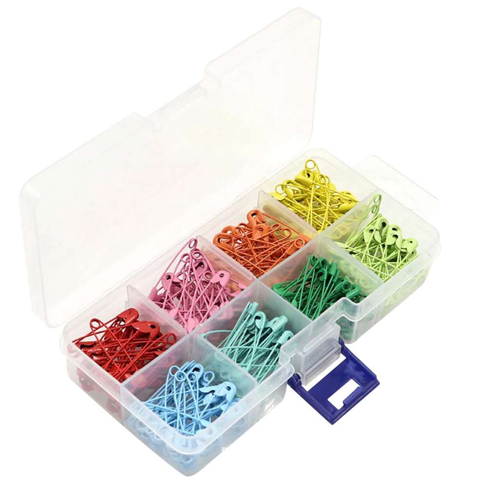 240 Pcs Colored Safety Pins Clips Jewelry Brooches Fastener Metal DIY Small Nickel-plated Steel Wire Handmade