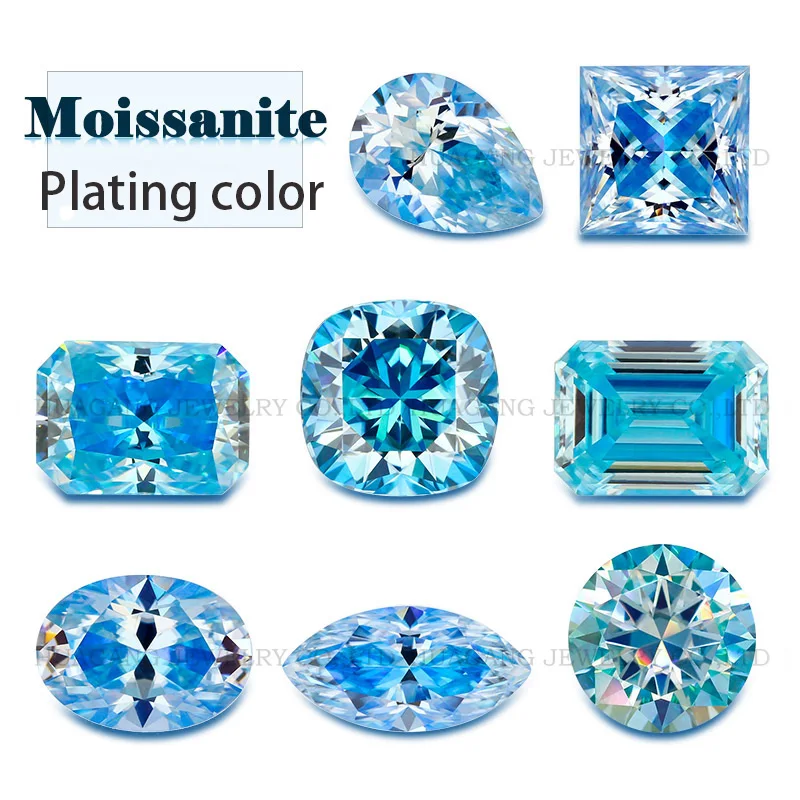 

Синтетические драгоценные камни Синий морской волны Синтетический муассанит Алмазный камень 0,5–3 карата D Цвет Свободные драгоценные камни Пройдено тестер