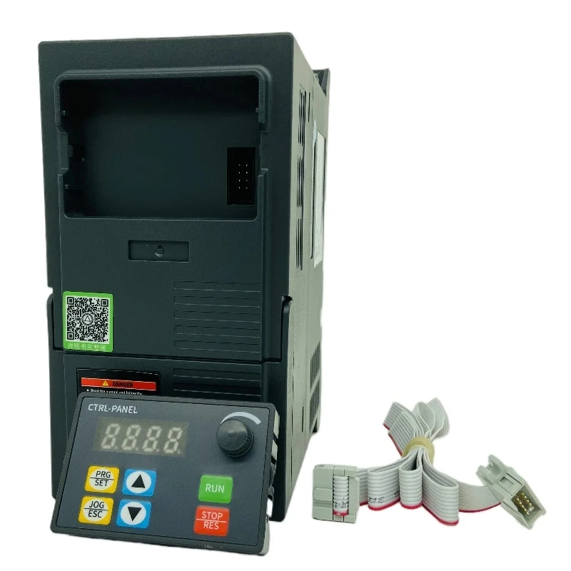 ZUKED VFD with cable 0.75/1.5/2.2/3/5.5/7.5KW 220V 380V Variable Frequency Drive Converter 1phase 3phases Motor Speed Controller