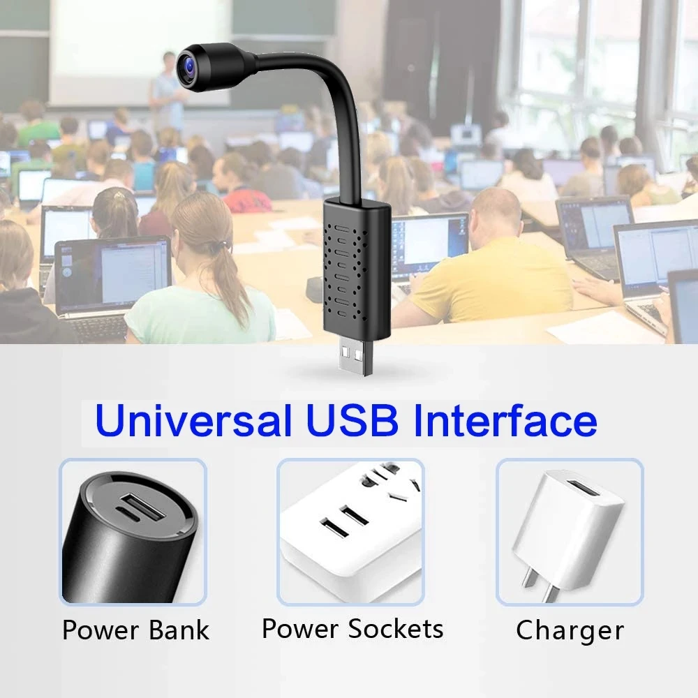 USB HD 미니 카메라 비디오 녹음기 마이크로 캠코더, AI 인체 모션 감지, 클라우드 스토리지 캠, 와이파이, V380 프로