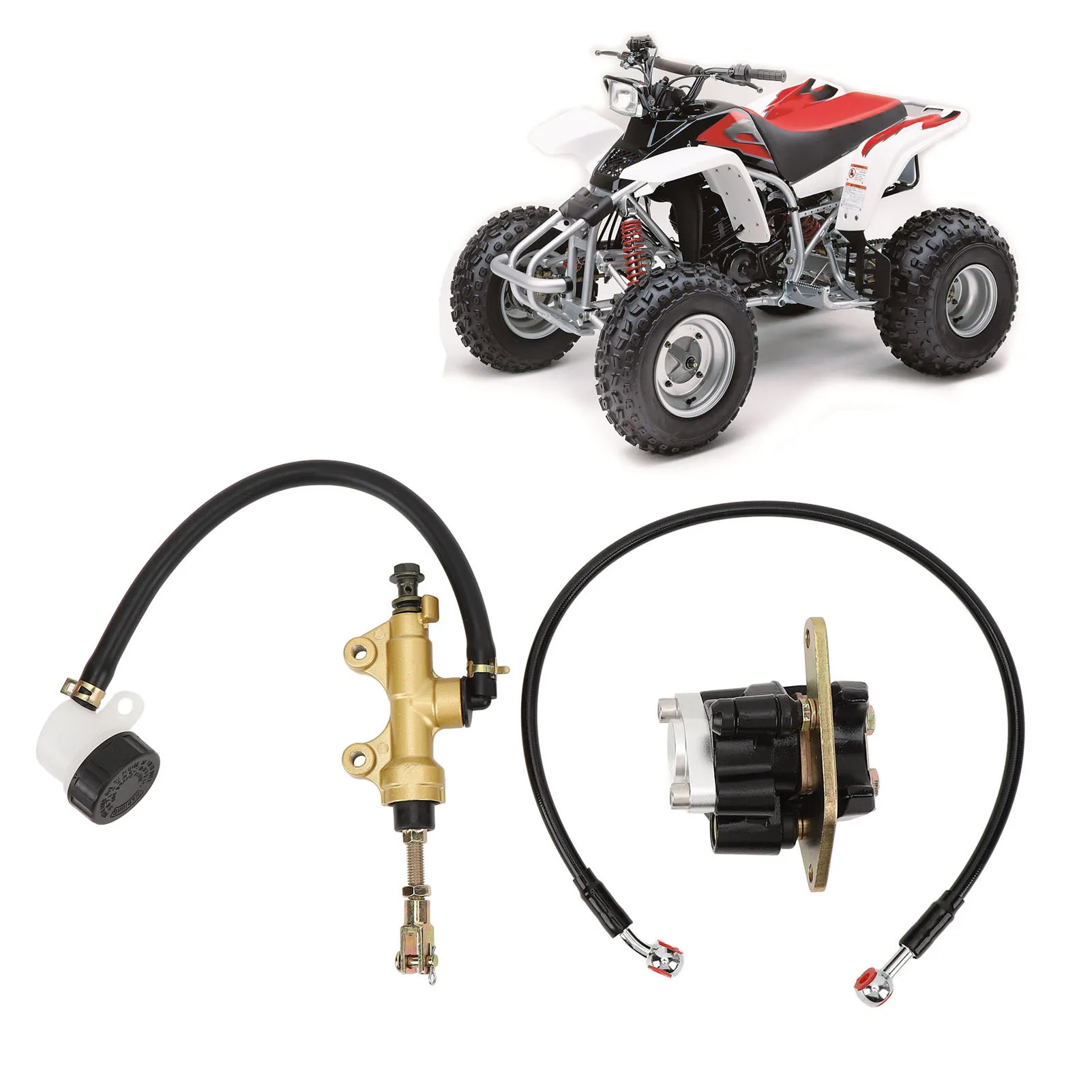 

Шланг суппорта главного тормозного цилиндра заднего тормозного цилиндра в сборе 5VM-2583V-00-00 Металлический главный тормозной цилиндр заднего тормозного суппорта для Blaster 200 YFS200