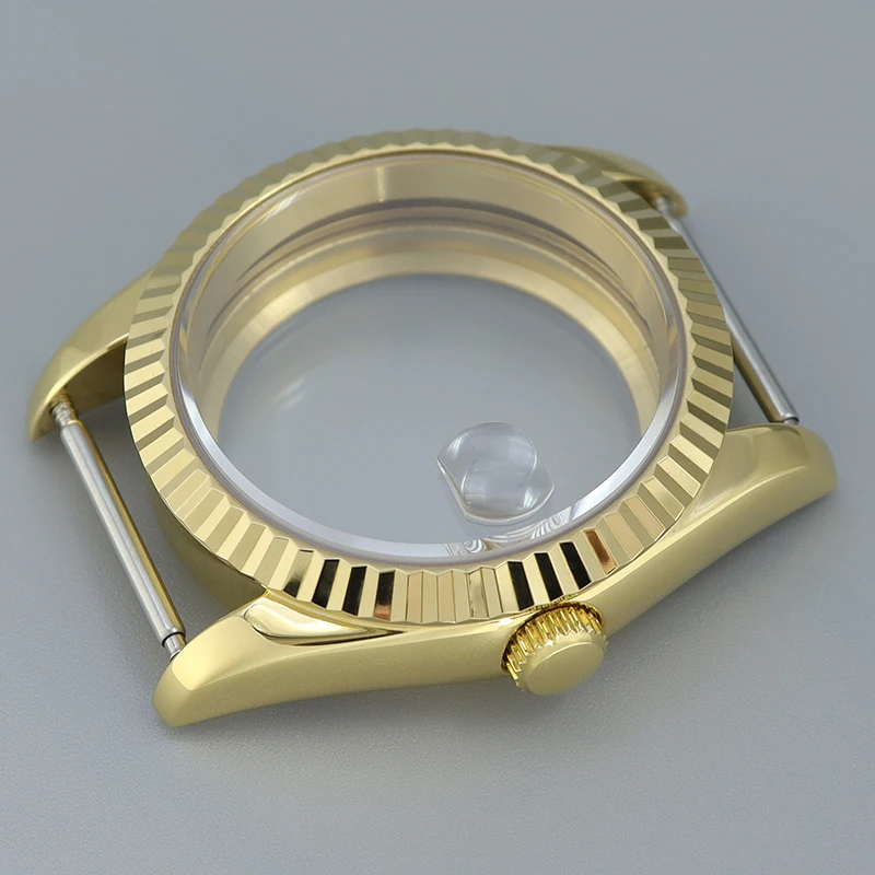 

36mm/39mm Luxury Watch Case Sapphire Glass For Datejust Air King Oyster NH35 NH36 NH34 NH38 4R36 Miyota8215 Movement Fluted Case