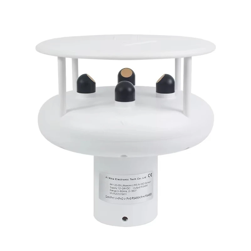 RK120-03 Ultrasonic Wind Speed & Direction Sensor With Auto-Heating for Wind Resource Assessment PV Station Drilling Platform