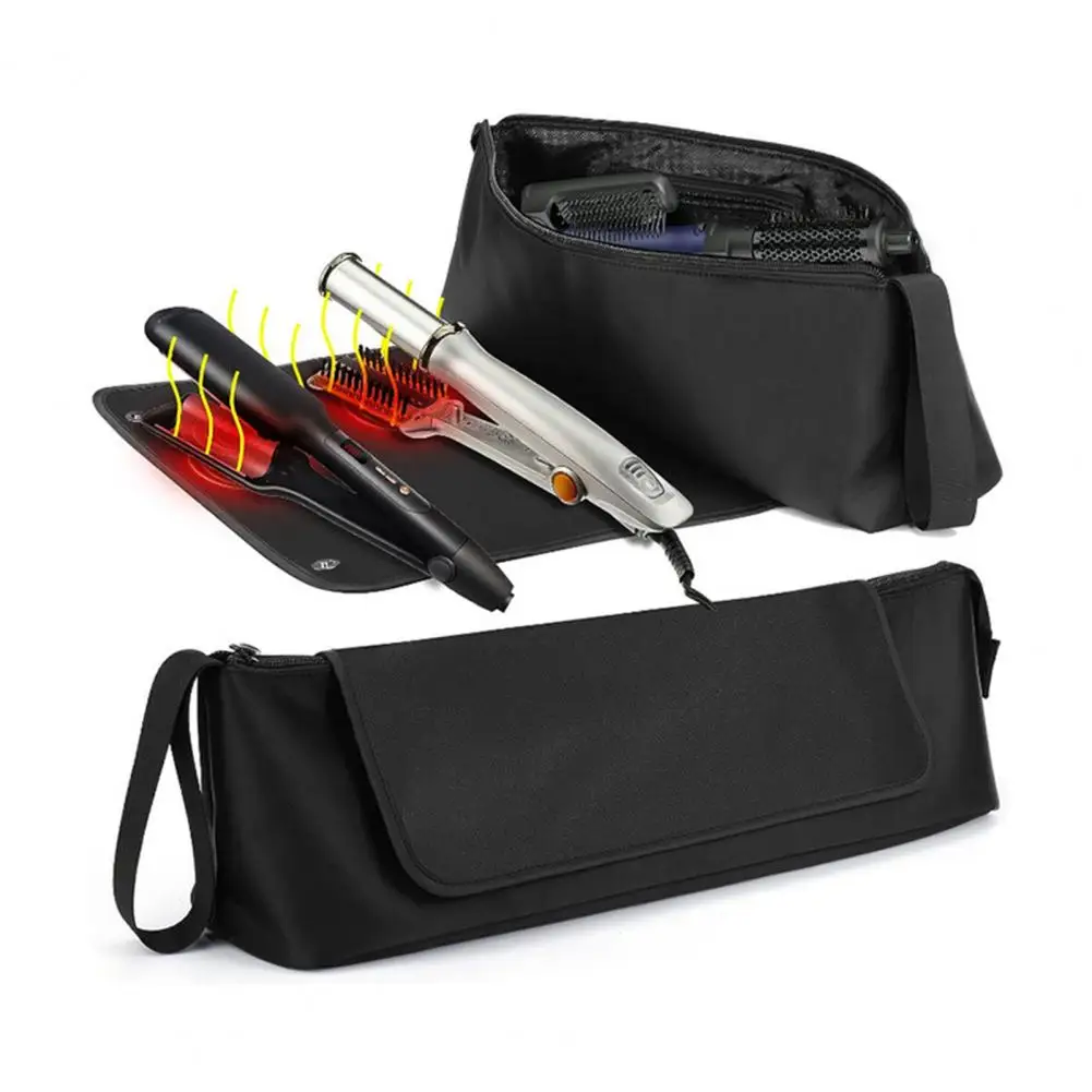 Hair Curler Storage Bag Beauty Tool Storage Case Portable Heat Resistant Hair Tools Organizer Bag for Women for Curling for Home