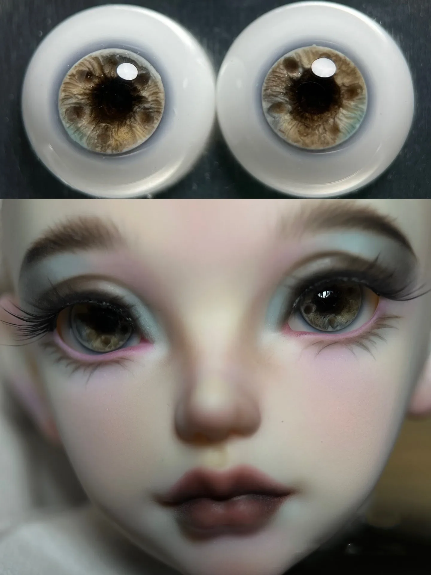 Colori Circle Resin Craft Eyes,Beauty 14mm BJD Doll Safety Eyeball 1 paio