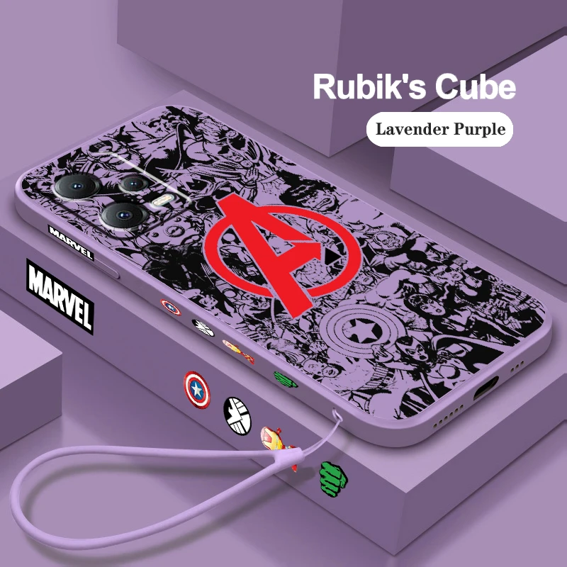 

Marvel Avengers Logo Art Liquid Left Rope For Xiaomi Redmi Note 13 12 12S 12R 11 11T 11S 10 10S Pro Plus 5G TPU Phone Case