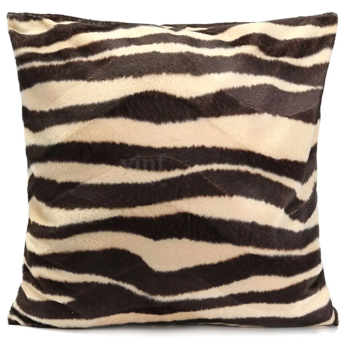 Leopard Print Plush Pillow Cover Square Cushion Case for Decorative Sofa Chair Home or Coffee Shop
