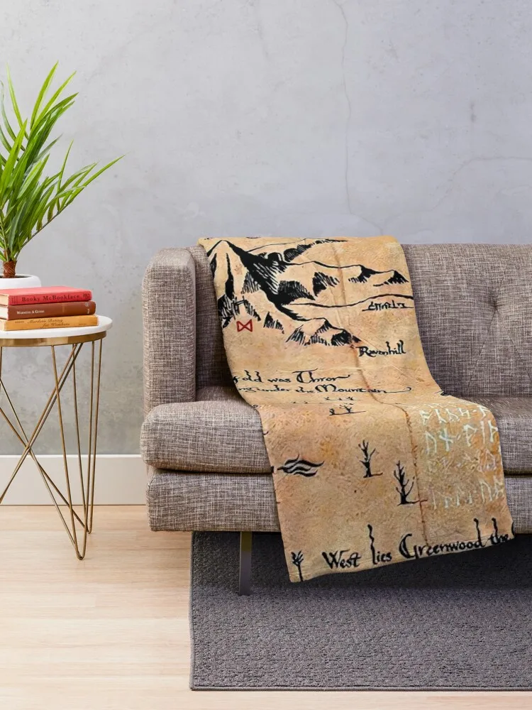 map of the lonely mountain, Erebor Throw Blanket Luxury Throw Blankets Sofas Of Decoration Blankets