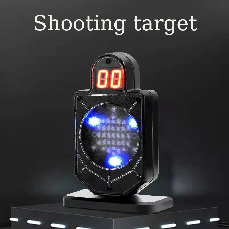 Portable Laser Training Target Electronic Scoring Target Digital Counter with Light & Audio Response for Dry Fire Practice.