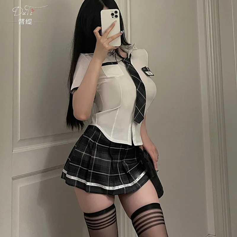 Du Ti Sexy Lingerie Sexy plus Size Student Clothes JK Uniform Temptation Free Short Skirt Passion Clothes Suit 490