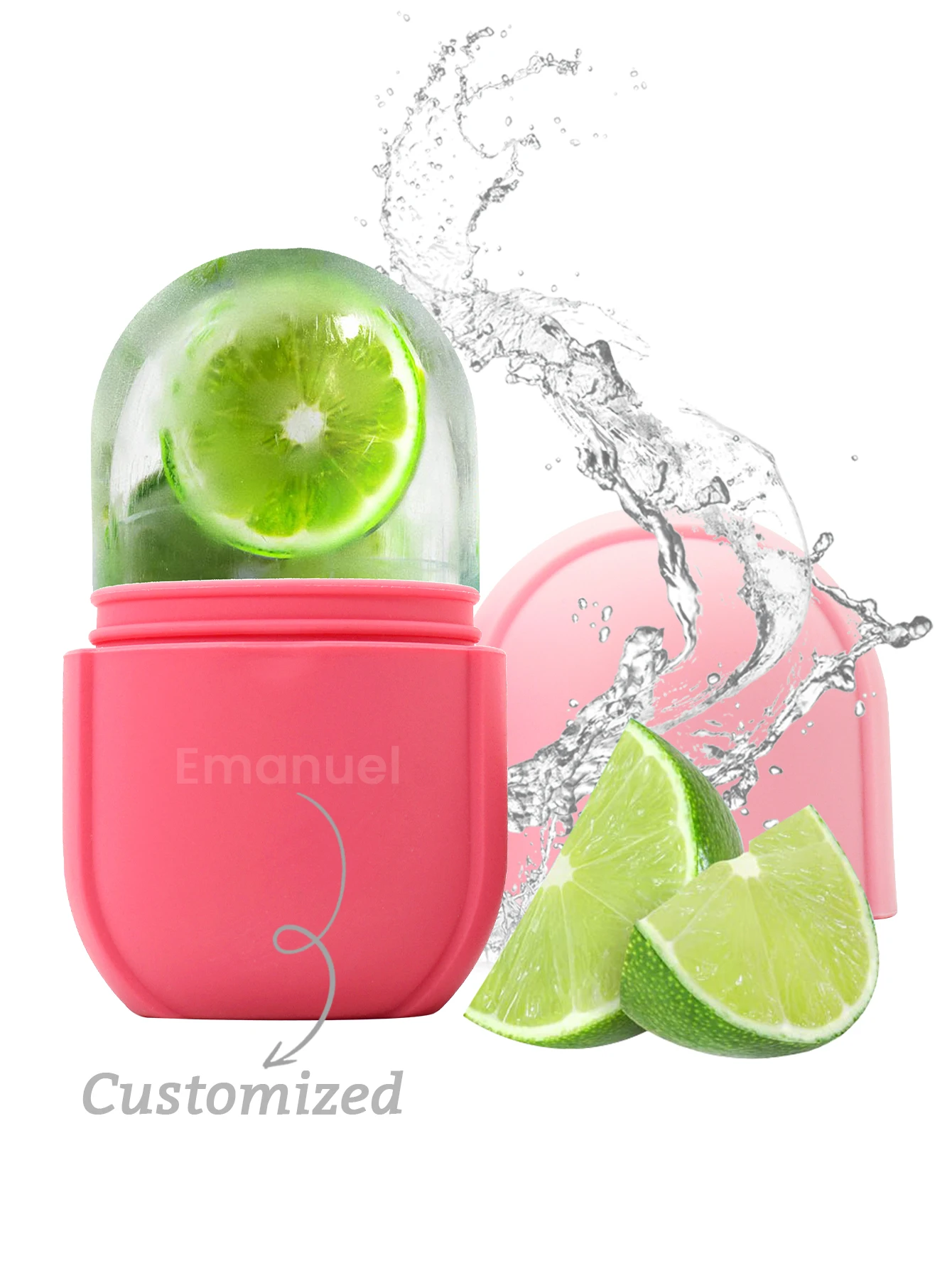 

Customized Ice Face Roller Personalization Ice Cube Massage Silicone Ice Mold For Eye Puffiness Ice Facial Roller Shrink Pores