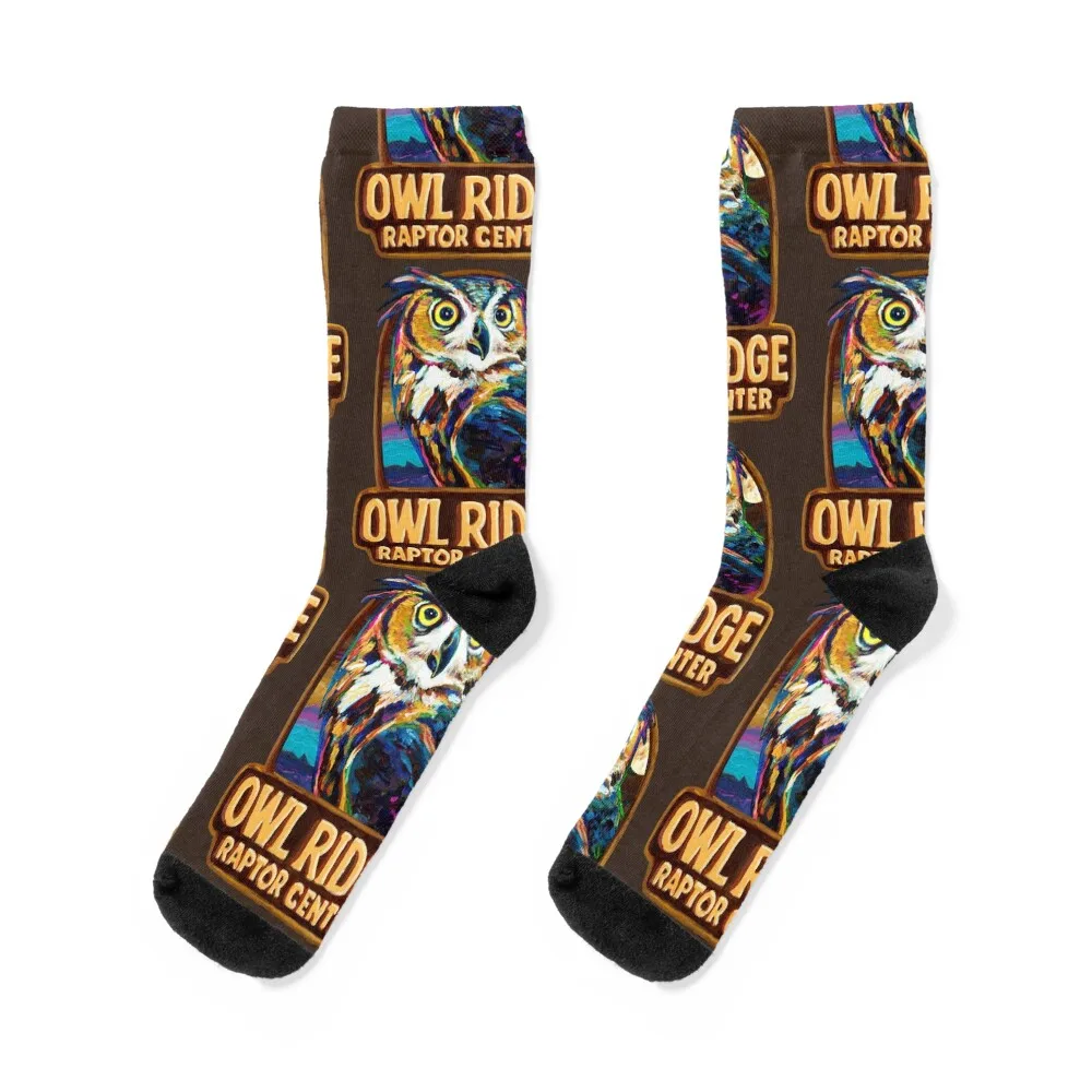 

Owl Ridge Raptor Center Great Horned Owl Socks luxe FASHION cotton christmass gift Socks For Girls Men's