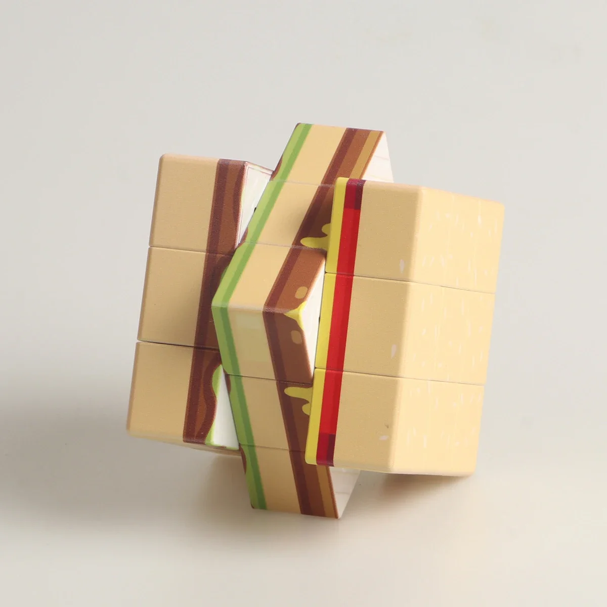 Magische Kubus 3x3x3 3D UV Graffiti hamburger Fun Stress Puzzel Professionele Gladde Snelheid Spel Kinderspeelgoed Geschenken