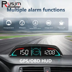 B3 G3 GPS / OBD pantalla HUD multifuncional para coche, velocímetro, accesorios, RPM, temperatura del agua, alarma de exceso de velocidad