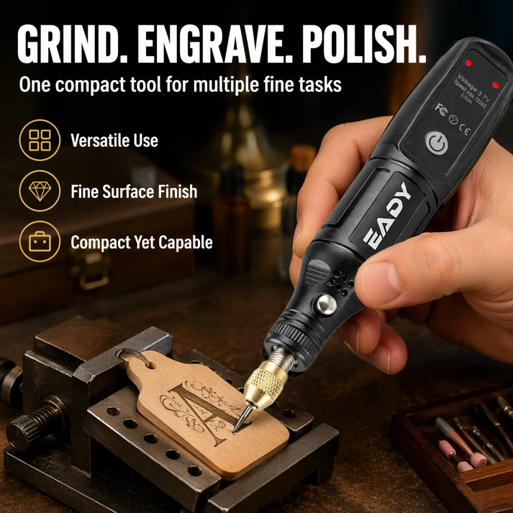3.7V USB Rechargeable Cordless Engraving Pen – Mini Rotary Drill Tool for Jewelry, Glass, Metal Polishing, DIY Carving & Craft