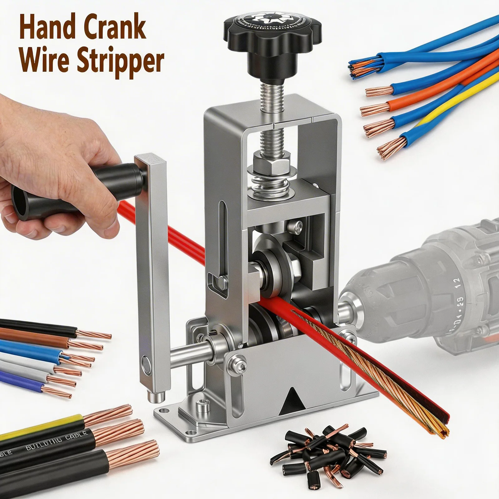 手動ワイヤーストリッパーマシン-ワイヤーストリッパーマシン-ポータブルワイヤーストリッパーツール-スクラップワイヤーケーブルストリッパー-銅リサイクル用
