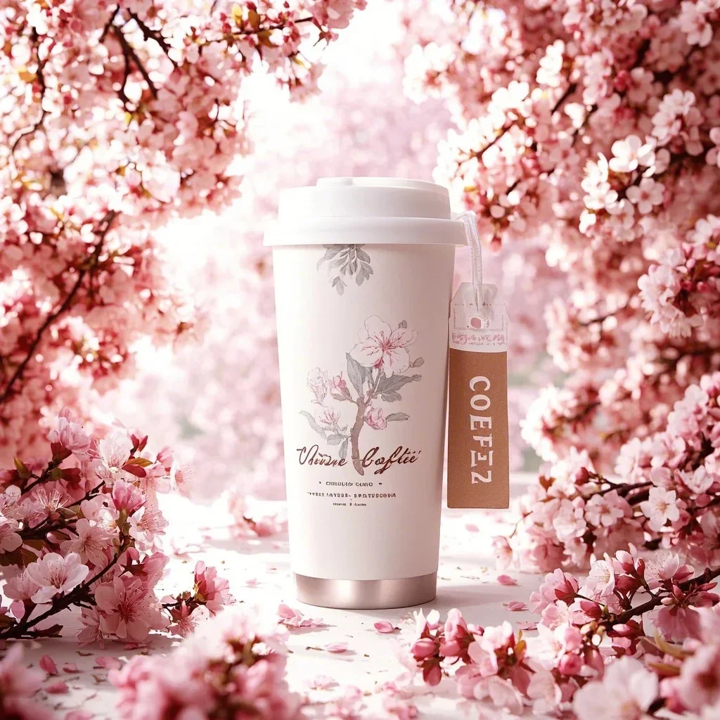 

Модная портативная подъемная веревка Ling Orchid, термос из нержавеющей стали, чашка для домашнего офиса, двойной напиток, высококачественная кофейная чашка для пары