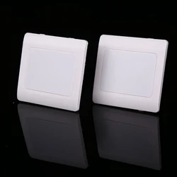 20pcs  High-quality PP Wall Switch Socket Blank Panel Cover Plate For Home Improvement Fire Retardant Wall Mounted Blank Panel