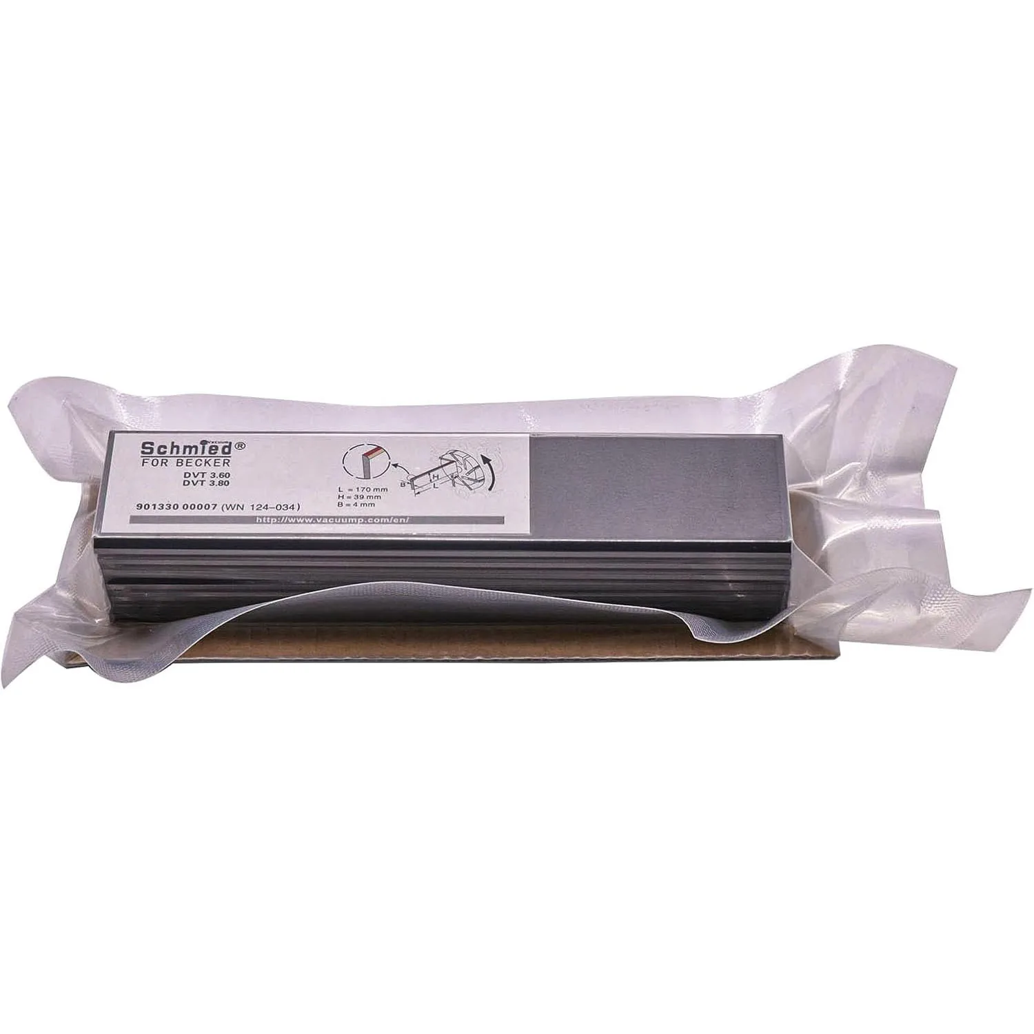 7 Pack Vane WN124-034 90133000007 for Becker Vacuum Pump DVT3.60, DVT3.80, 170-39-4mm