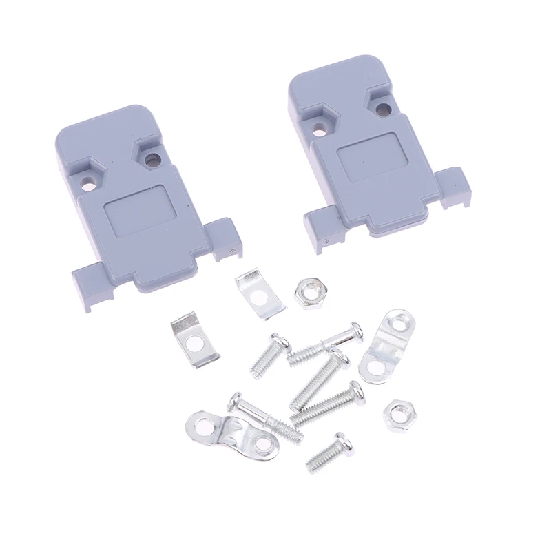 2Set DB-9 DB9 RS232 Male Female Connector Plug RS232 COM Adapter With Plastic Case With Socket D-Sub 9 Pin PCB Connector