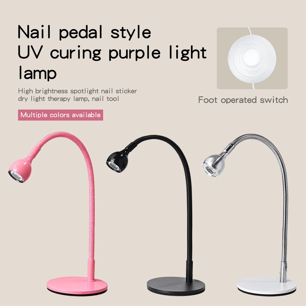 Professional Nail Lamp 360° Rotation Foot Switch Fast Drying Gel Polish High Power LED Curing Light Nail Salon Manicure Tools