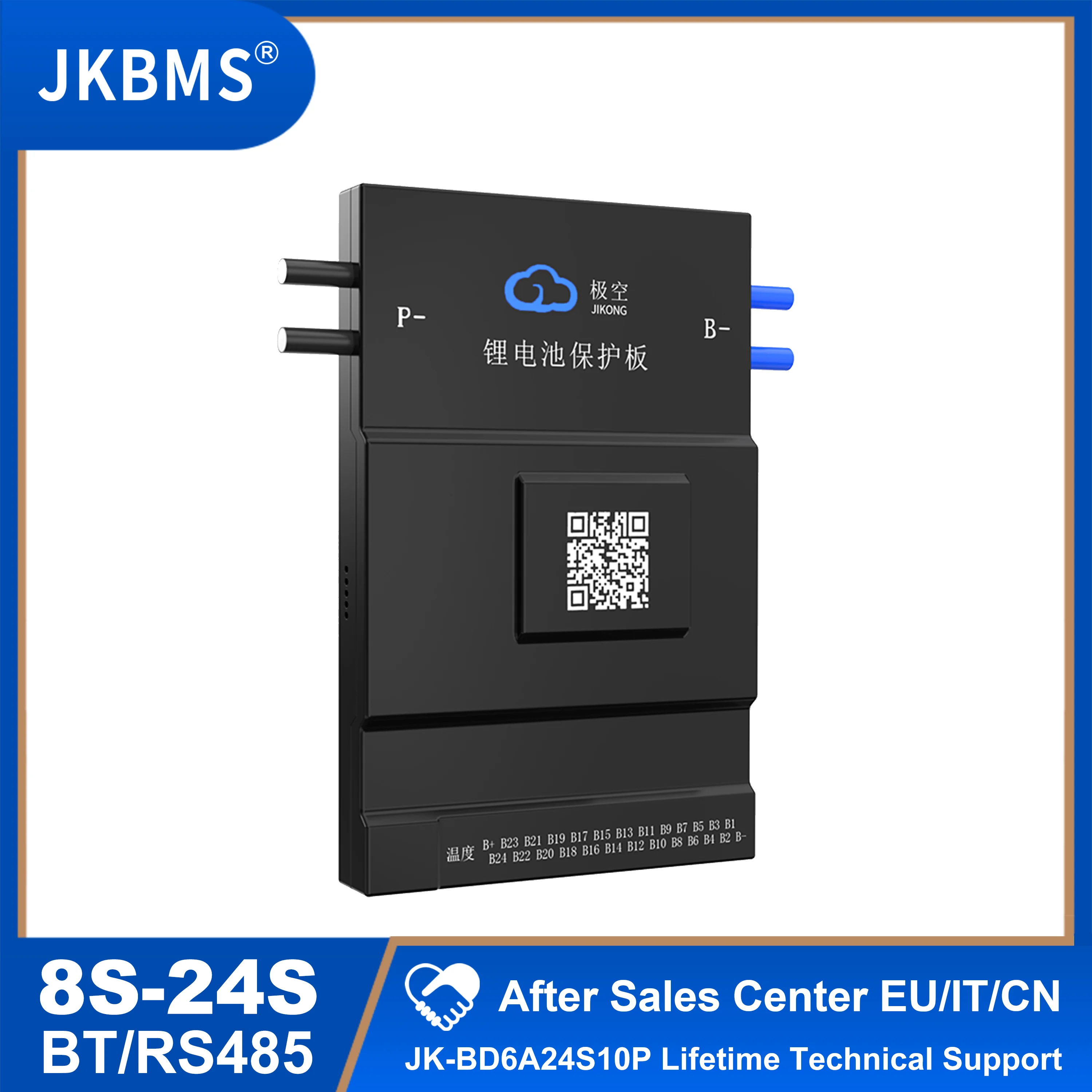 JKBMS BD6A24S10P SAMRT BMS 100AH 8S 10S 12S 13S 14S 15S 16S 20S 21S 24S with Active Balance Board Li-Ion Lifepo4 Lto Battery