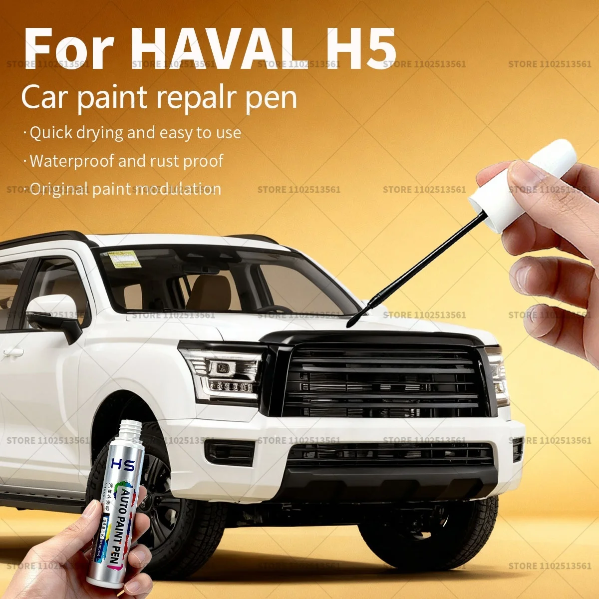 

Ручка для ремонта автомобильной краски для HAVAL H5 Touch Up Scratch Remover DIY Автоаксессуары Черный 169 Небесно-серый 163 Фиолетовый CX Белоснежный 9D