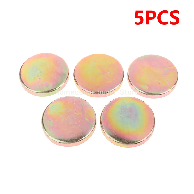 5 uds. Tapa de extremo de sello de soldadura galvanizada de hierro 8mm - 75mm conector de instalación de tuberías de enchufe de cuenco de cilindro de motor de automóvil